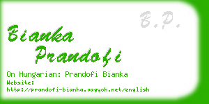 bianka prandofi business card